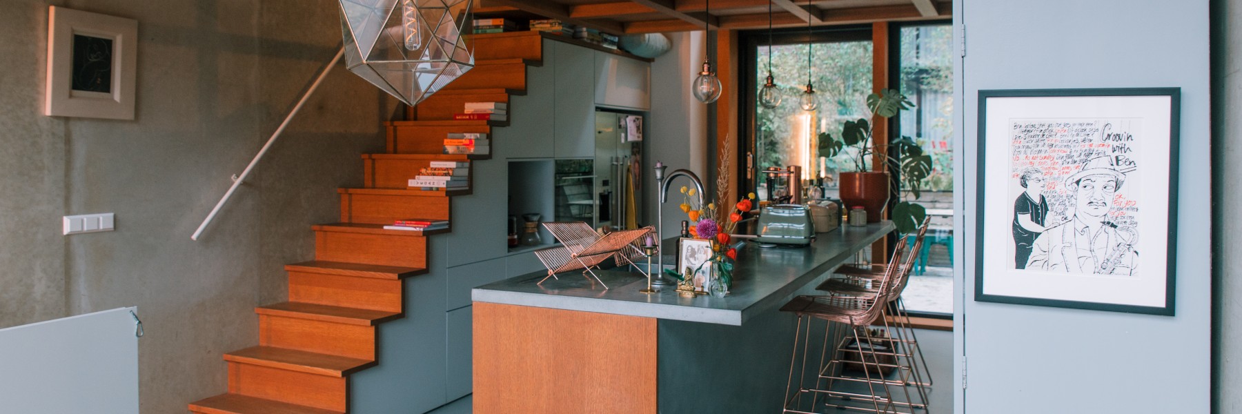 Excentrieke etagewoning Amsterdam - Foto: Sheena Schouwink