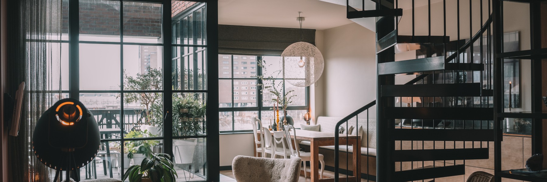 Luxe loft leefruimte