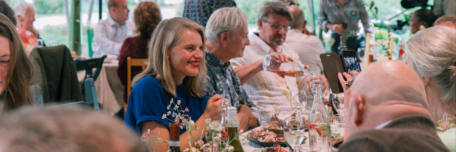 Duurzame Marieke Eyskoot in gesprek met fans van het programma | Foto: Sheena Schouwink