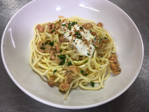 Pasta met garnaaltjes
