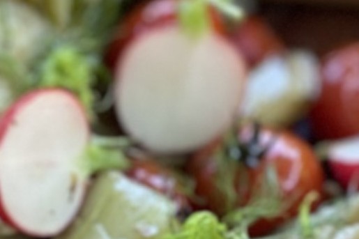 Gegrilde dorade met verse groentes