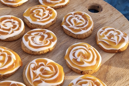 Worteltaartkoekjes met wortelkaramel