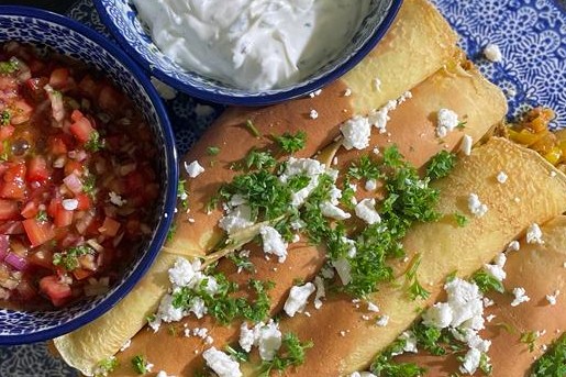 Gevulde pannenkoekjes