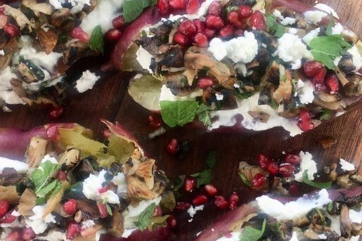 Gepofte zoete aardappel met tapenade