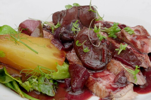 Kalfsentrecote met rode wijnsaus