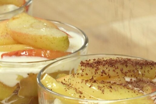 Triffle met mascarpone en appel