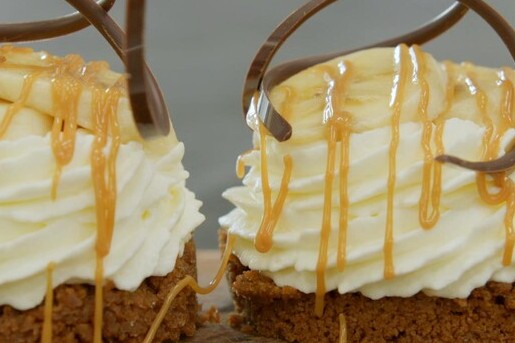 Banoffee-taart met zelfgemaakte karamel