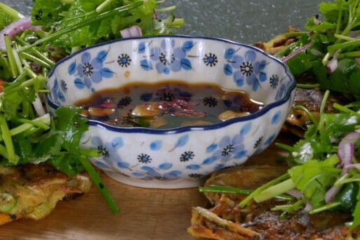 Koreaanse Buchimgae met heerlijke salade