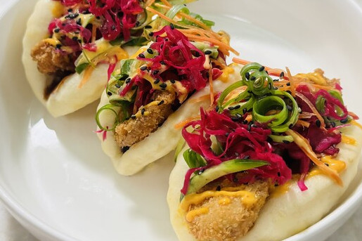 Buns met crispy oesterzwammen