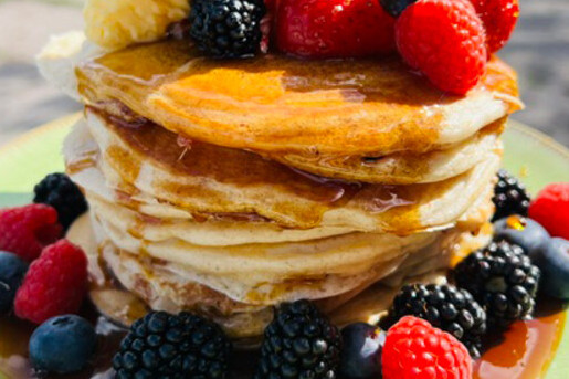Pannenkoekjes met rood fruit