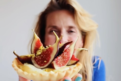 Vijgen taartje met sinaasappel mascarpone-kwark crème