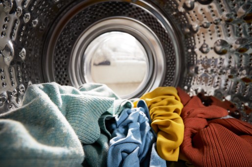Zicht vanuit wasmachine