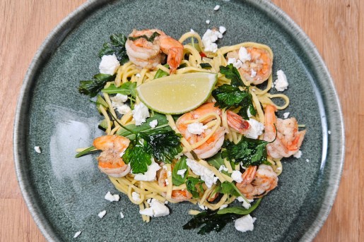 pasta met garnalen