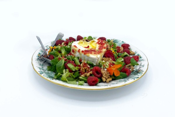 Veldsalade met cœur de Neufchâtel
