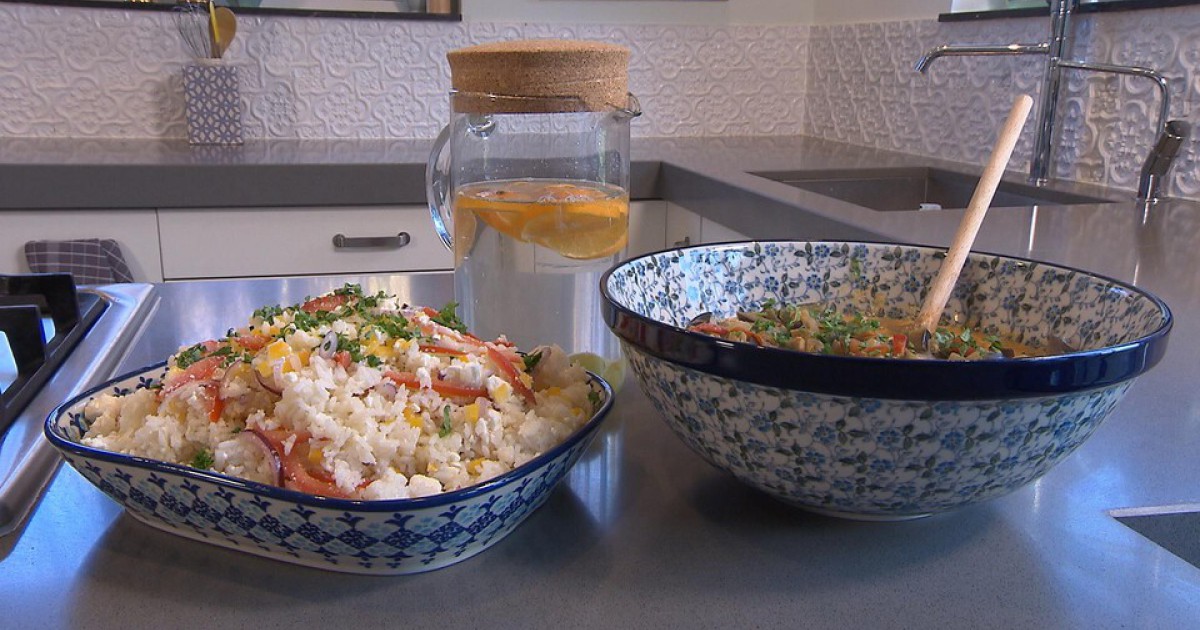 Auberginecurry met rijstsalade | BinnensteBuiten