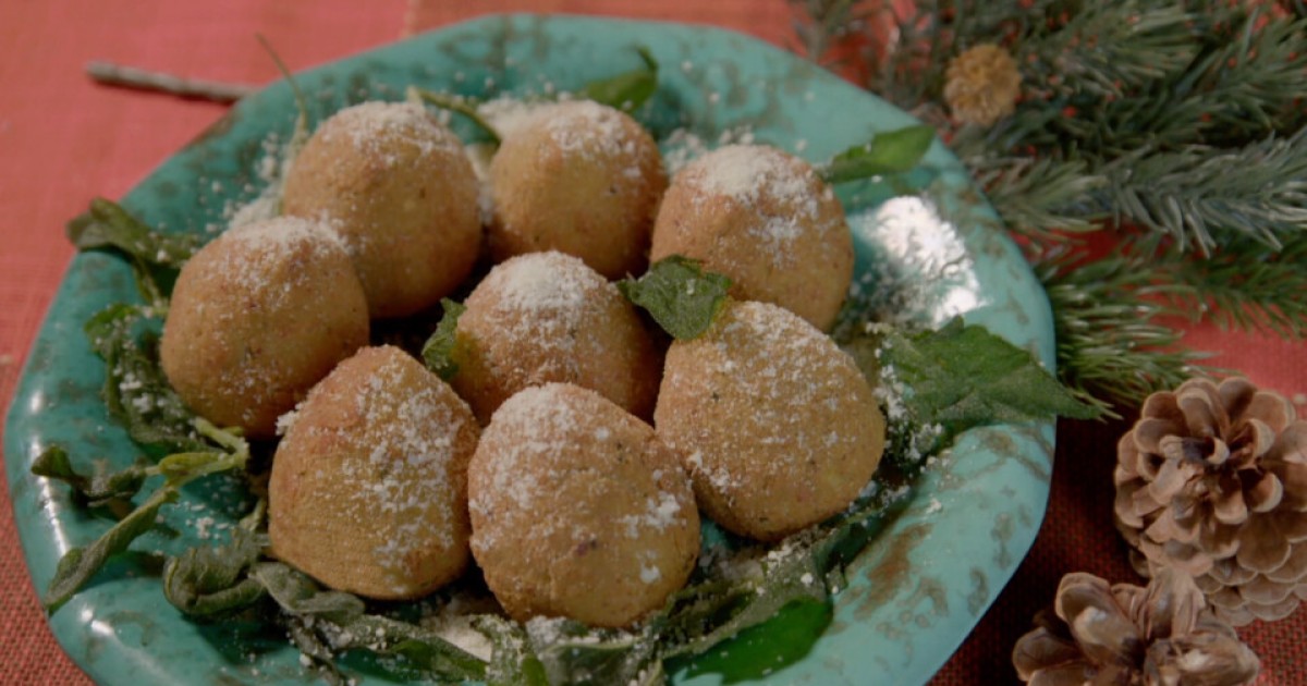 Arancini met truffelrisotto en abdijkaas | BinnensteBuiten