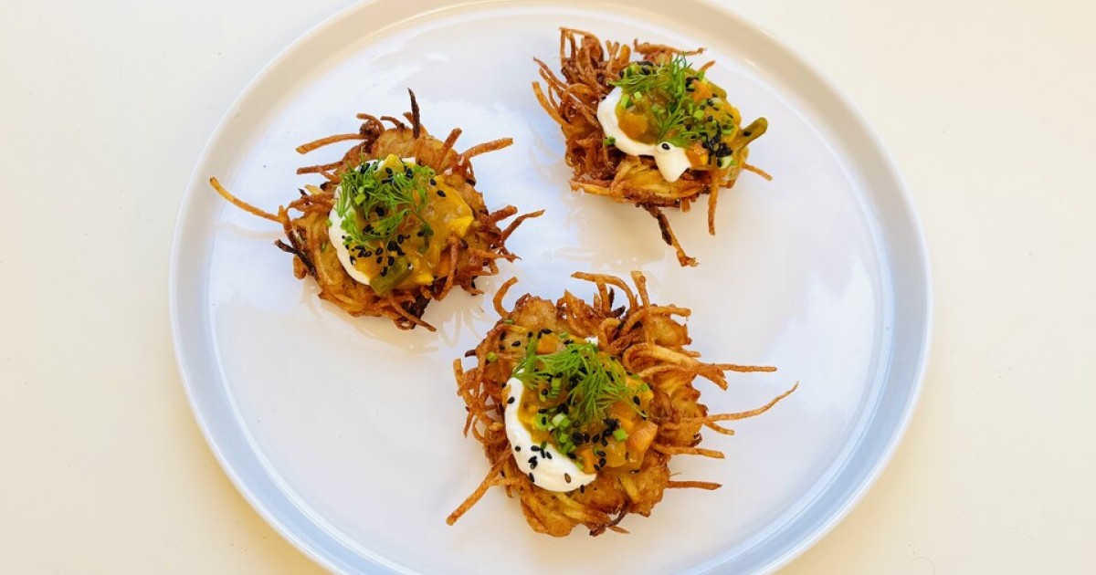 Latkes met piccalillydip | BinnensteBuiten