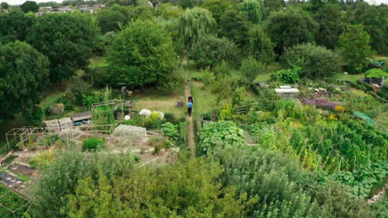 Manon onderhoudt met Jan en Simon moestuinen dichtbij Dordrecht | Still uit de uitzending