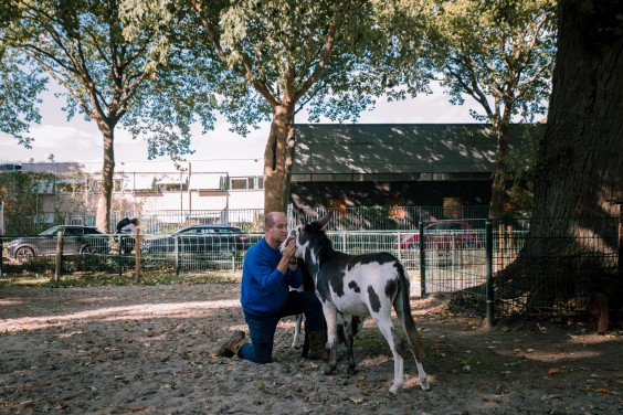 René is dol op de ezels | Fotografie: Sheena Schouwink