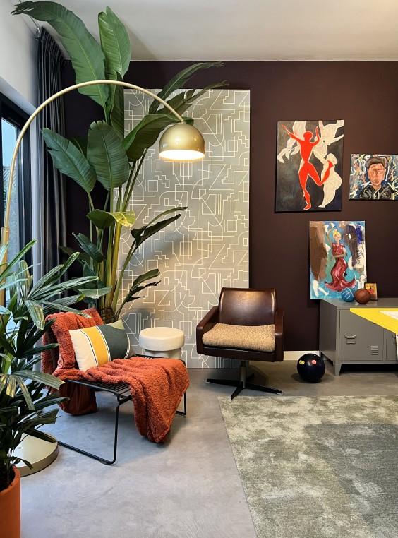 Het atelier, na de make-over van Theo-Bert