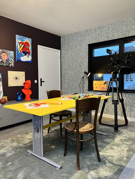 Het atelier, na de make-over van Theo-Bert