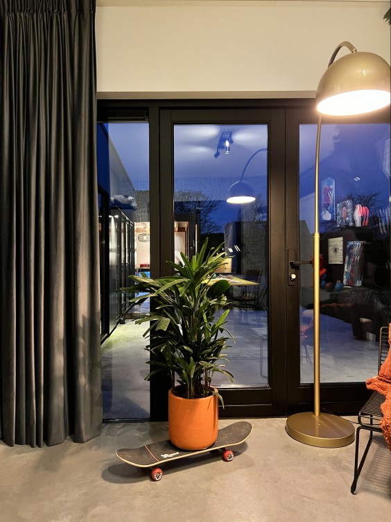 Het atelier, na de make-over van Theo-Bert