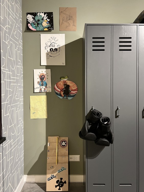 Het atelier, na de make-over van Theo-Bert 