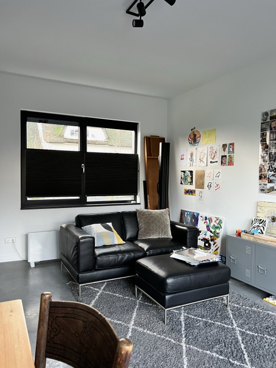 Het atelier van Finn, voordat Theo-Bert er aan de slag ging 