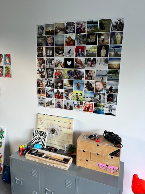 Het atelier van Finn, voordat Theo-Bert er aan de slag ging 