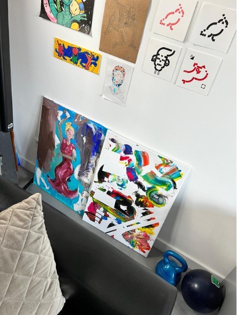 Het atelier van Finn, voordat Theo-Bert er aan de slag ging