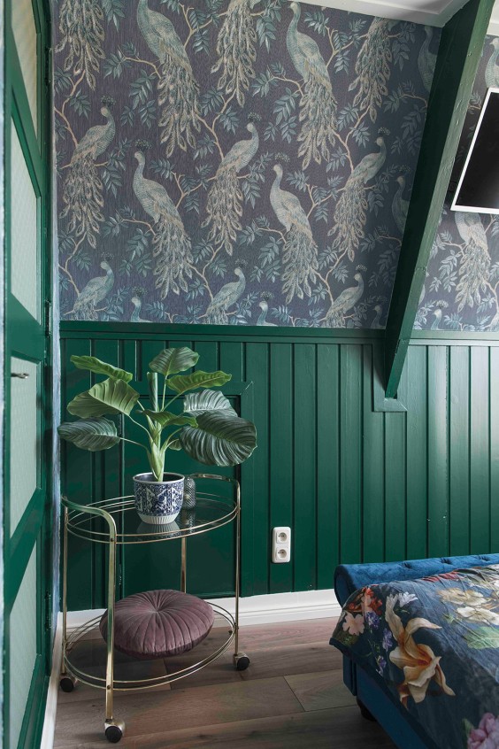 Bloemenprintjes behang in Hengelo | Fotografie: Liesbeth Disbergen