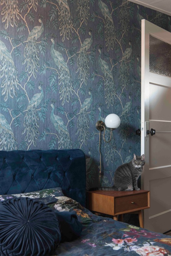 Bloemenprintjes behang in Hengelo | Fotografie: Liesbeth Disbergen