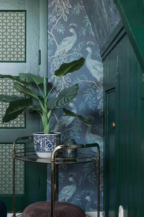 Bloemenprintjes behang in Hengelo | Fotografie: Liesbeth Disbergen