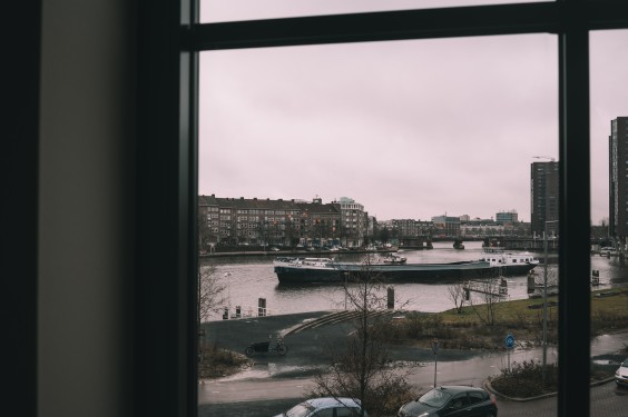 Uitzicht luxe loft Rotterdam