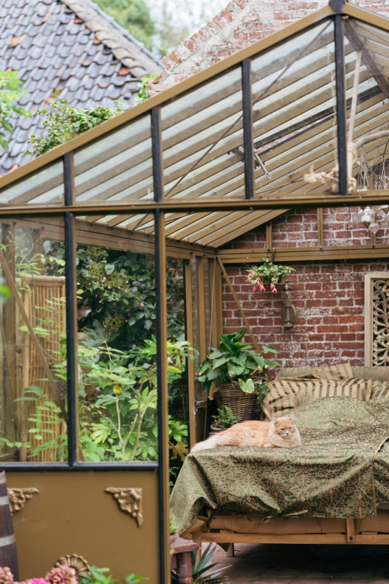 Poes op bed | Marjon Lukje