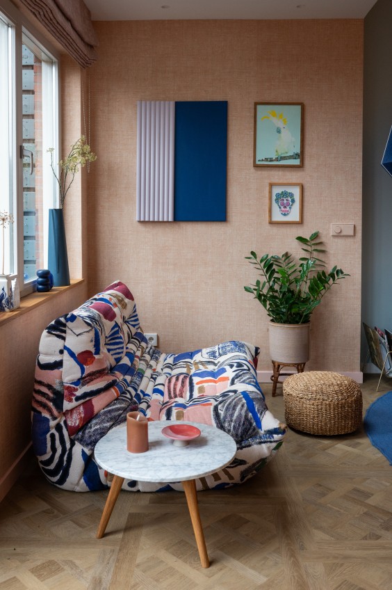 Blauw appartement - Fotografie: Sheena Schouwink