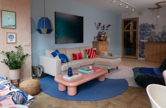 Blauw appartement - Fotografie: Sheena Schouwink