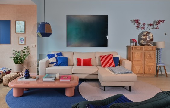 Blauw appartement - Fotografie: Sheena Schouwink