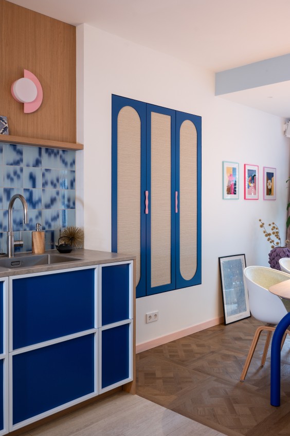 Blauw appartement - Fotografie: Sheena Schouwink