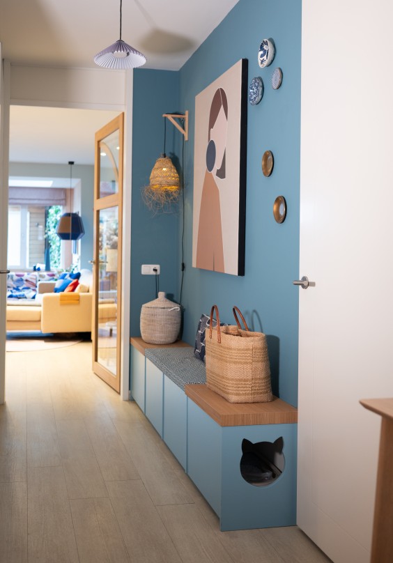 Blauw appartement - Fotografie: Sheena Schouwink
