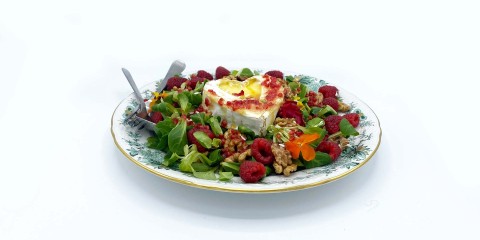 Veldsalade met cœur de Neufchâtel