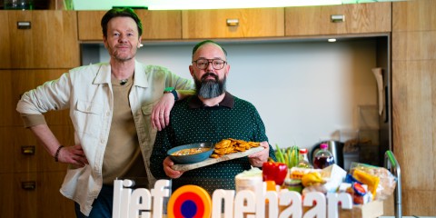 Lekkere track bonendip pita crackers - lief gebaar