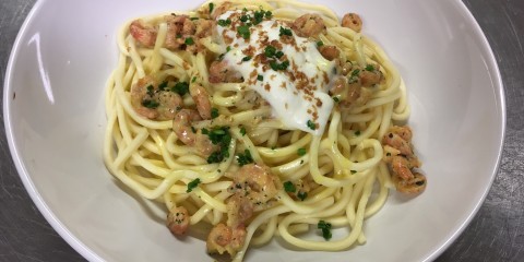 Pasta met garnaaltjes