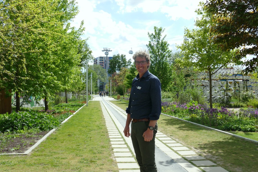 Jaap Smit in een van de lanen Noord-Zuid