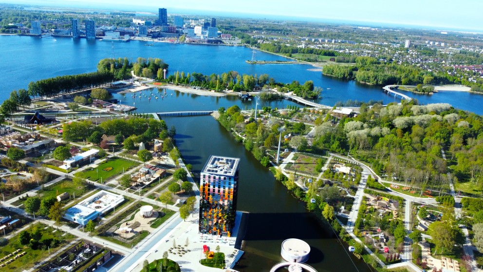 De kavelstructuur van bovenaf