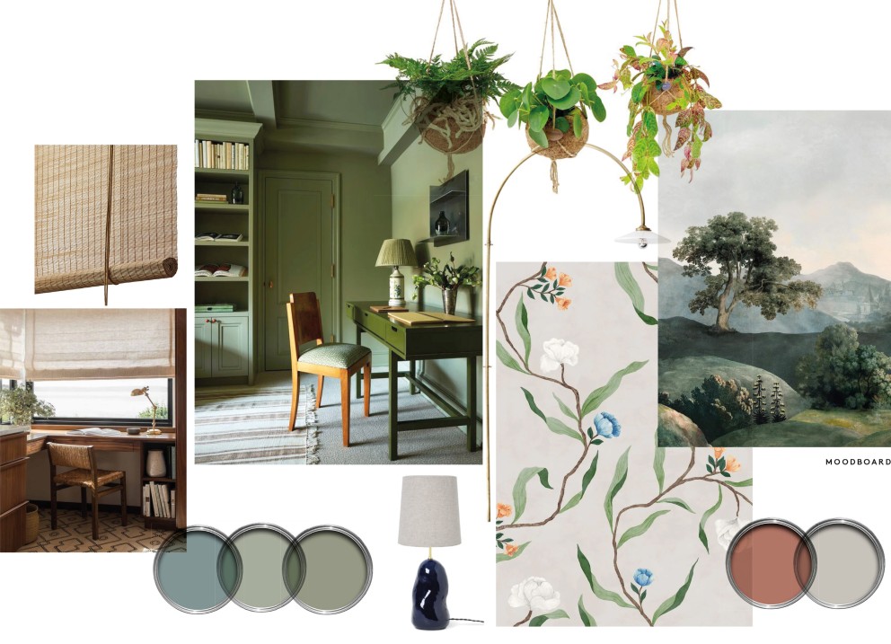 Moodboard werkkamer in Bergen