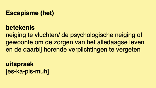 escapisme