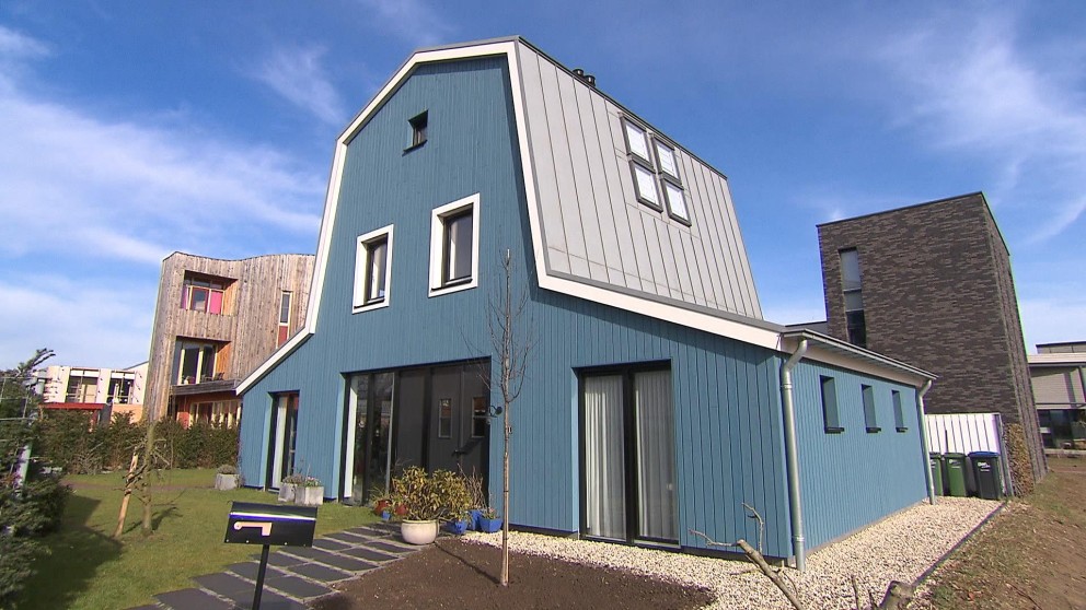 Scandinavische blauwe barn in het Gelderse Lent