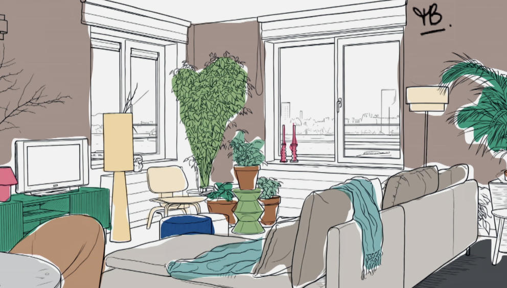 Metamorfose woonkamer - Theo-Bert Pot