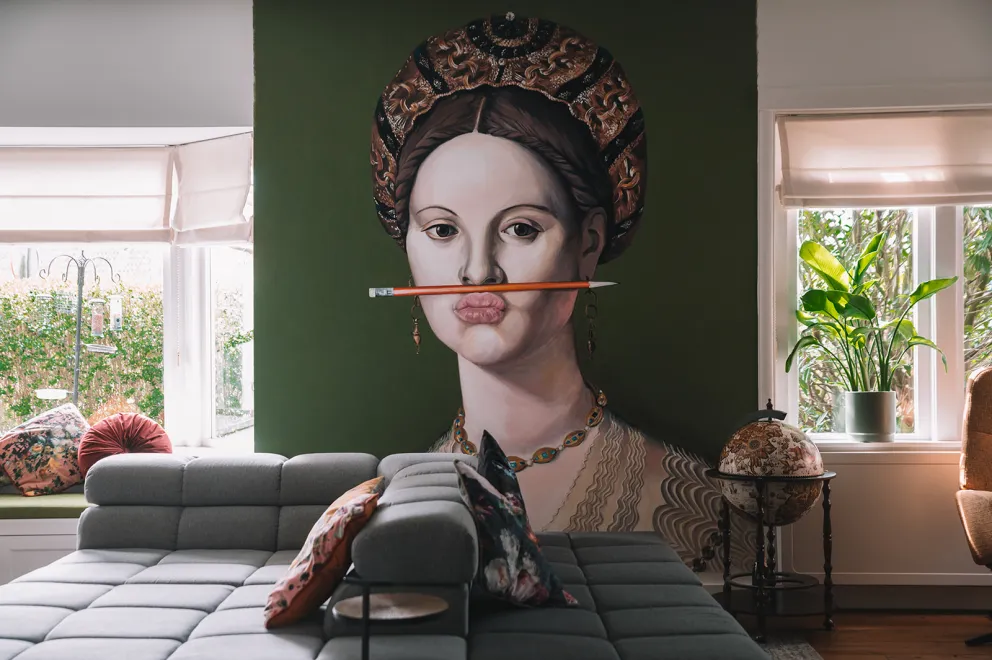 De muurschildering staat binnen 5 dagen op de muur | Foto: Sheena Schouwink